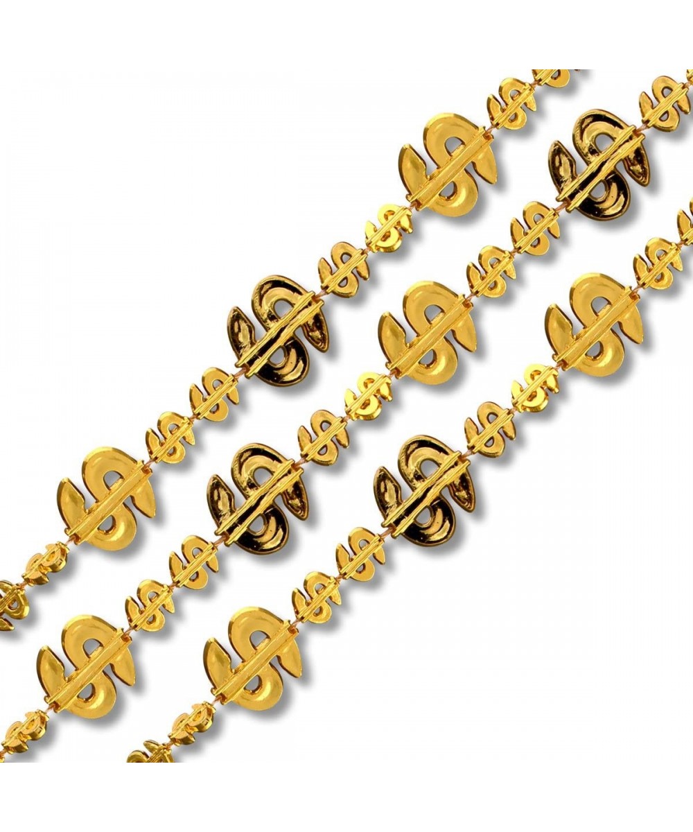 Shiny Gold Mini Dollar Signs Mardi Gras Beads Party Necklaces (Set of 12) $30.76 Kids' Dress-Up Accessories