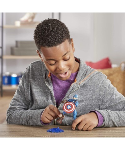 Marvel Bend and Flex Action Figure Toy 6-Inch Flexible Captain America Figure Includes Blast Accessory for Kids Ages 4 and Up...