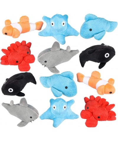 Sea Life Plush Toys Set of 24 Super-Soft Stuffed Animal Toys in Assorted Designs Aquatic Birthday Party Favors for Kids Cute ...