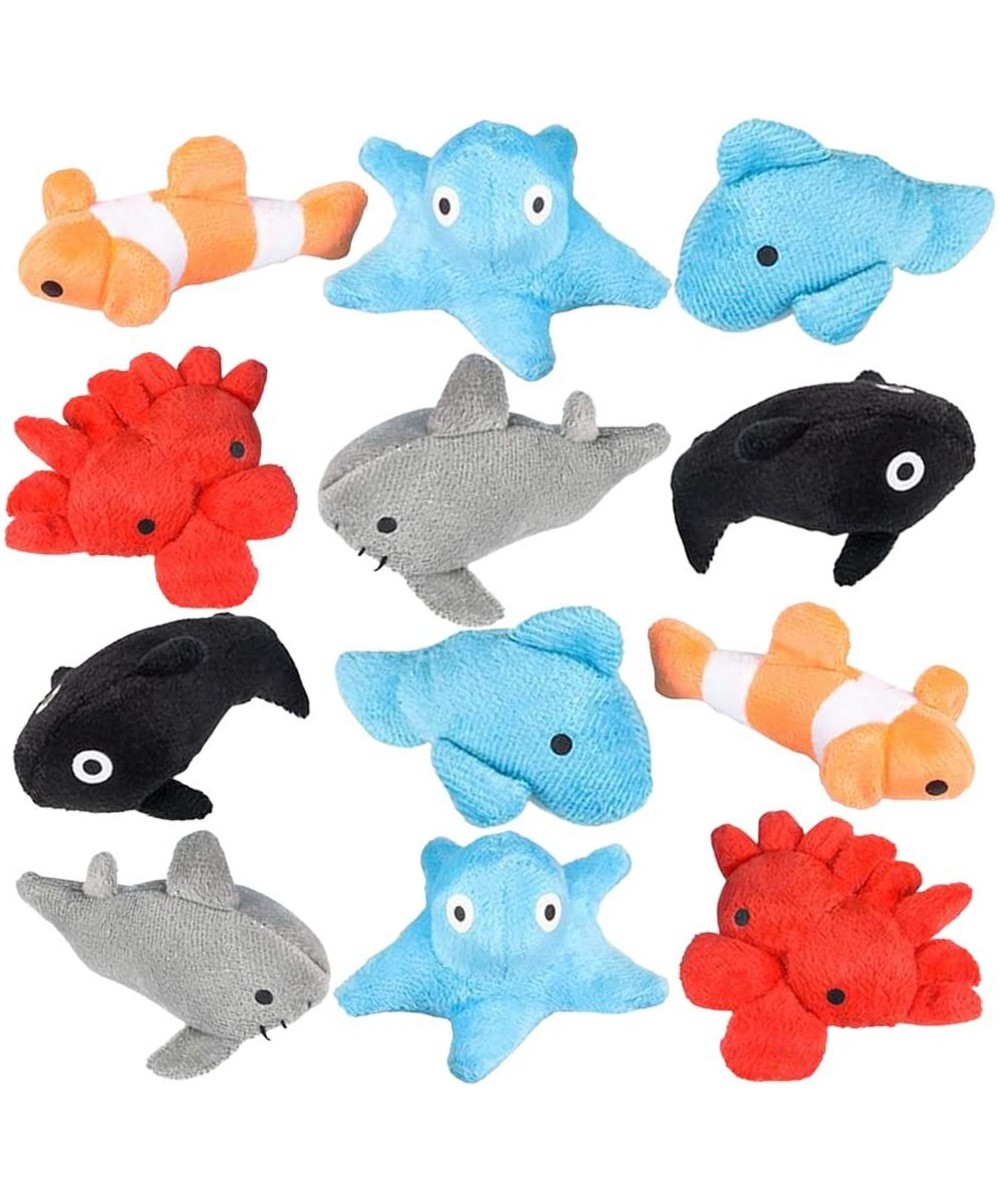 Sea Life Plush Toys Set of 24 Super-Soft Stuffed Animal Toys in Assorted Designs Aquatic Birthday Party Favors for Kids Cute ...