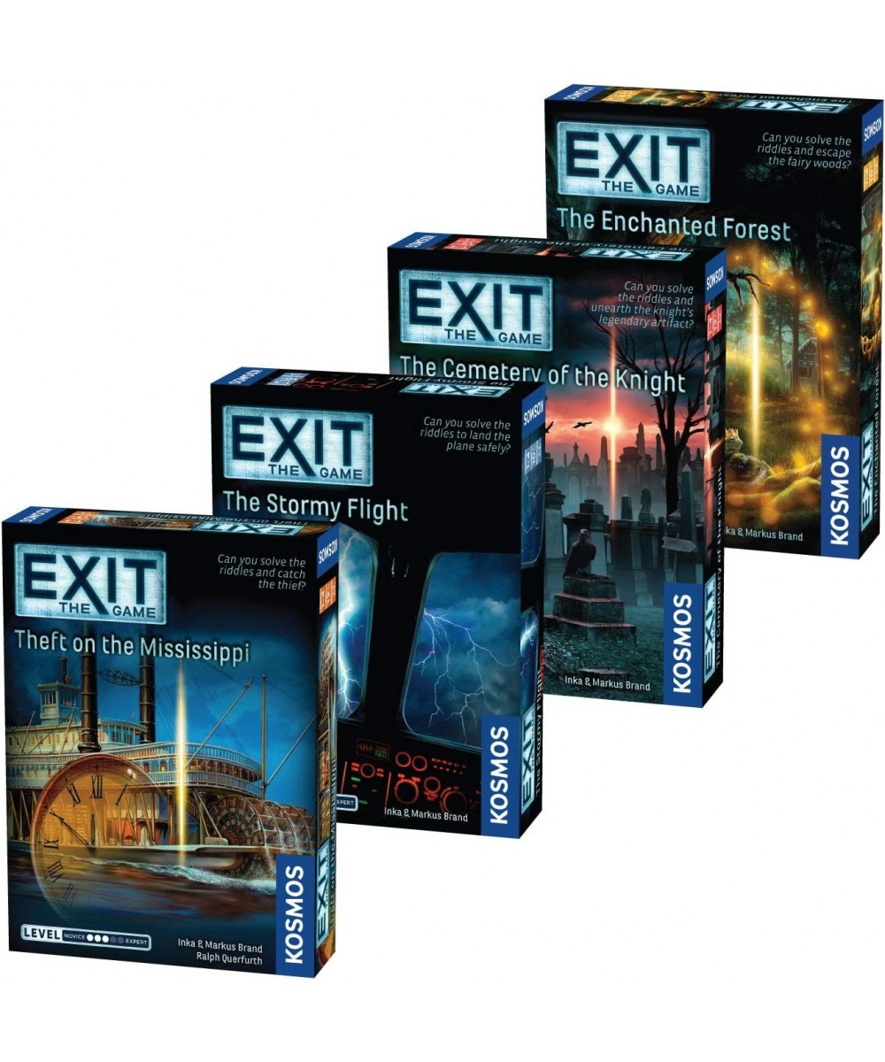 EXIT: The Game 4-Pack Escape Room Bundle | Season 4 | Theft on The Mississippi | Stormy Flight | Cemetery of The Knight | Enc...