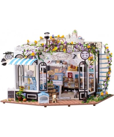 House Kit Pet Shop - DIY Miniature Dollhouse Kit - Tiny House Building Kit - DIY Miniature Kit with Furniture - DIY House Kit...