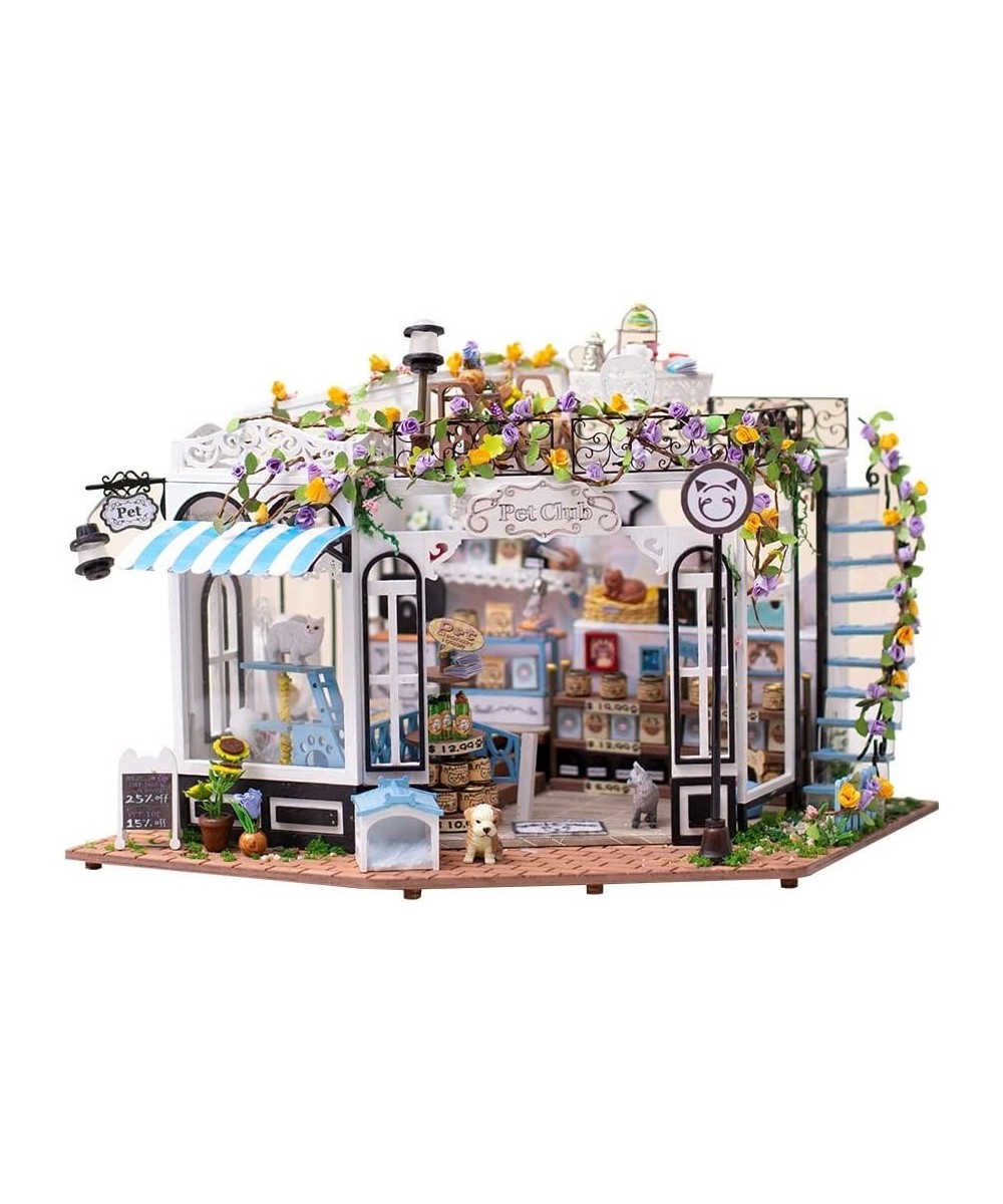 House Kit Pet Shop - DIY Miniature Dollhouse Kit - Tiny House Building Kit - DIY Miniature Kit with Furniture - DIY House Kit...