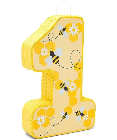 Yellow Pinata for First Birthday Party Number 1 Bumble Bees (10.8 x 16.5 x 3 In) $37.47 Piñatas