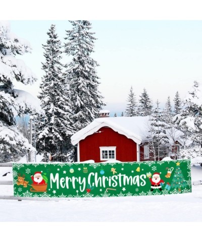 Large Merry Christmas Banner Merry Christmas Party Decorations for Indoor Outdoor Xmas Party Yard Banner Christmas Party Supp...