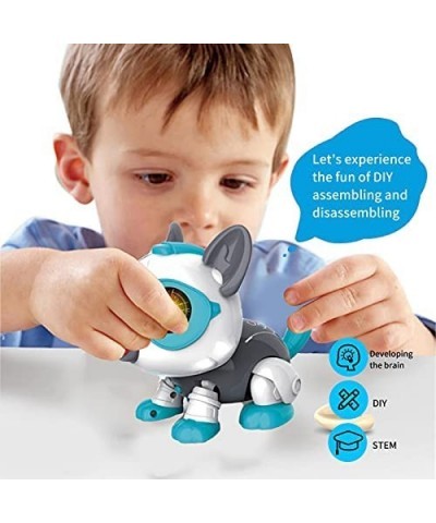 Robot Dog Toys for Kids DIY Electronics Pet Dog with Bone Educational Interactive Toys for 3-6 Year Old Girls Boys Electronic...