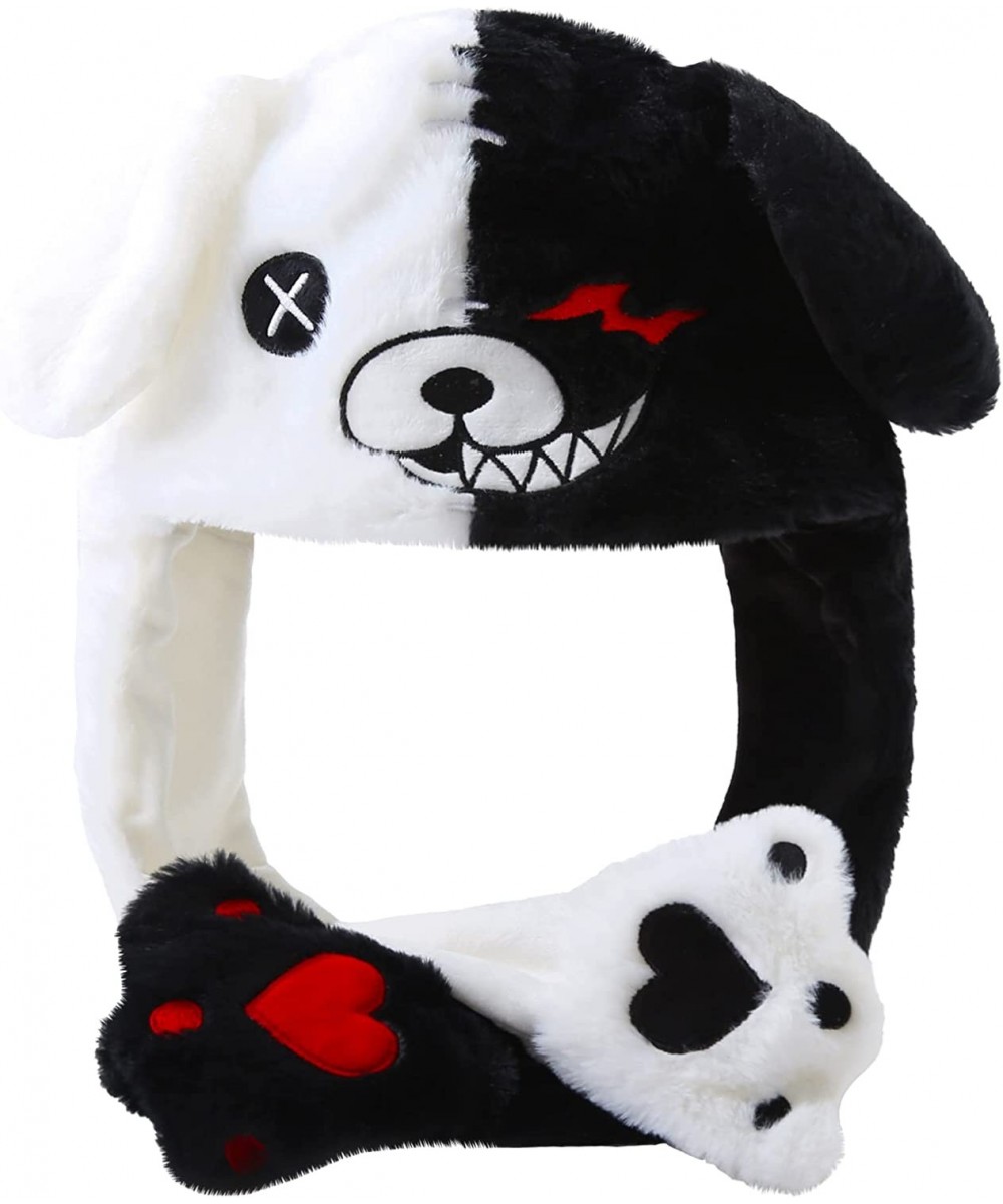 Black White Bear Hat Moving Ears Pressing Jumping Hat Cap Paws Will Make Ears Move Funny Novelty Gift Womens Girls $24.91 Kid...