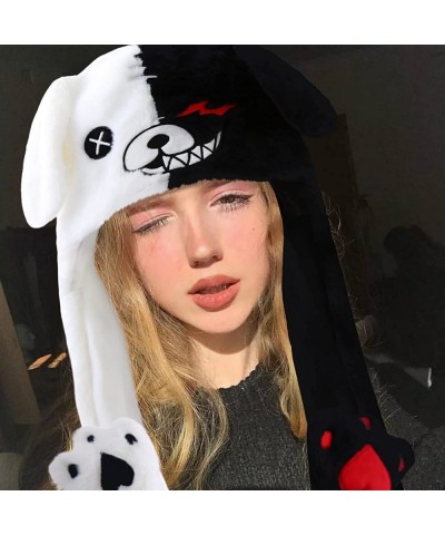 Black White Bear Hat Moving Ears Pressing Jumping Hat Cap Paws Will Make Ears Move Funny Novelty Gift Womens Girls $24.91 Kid...