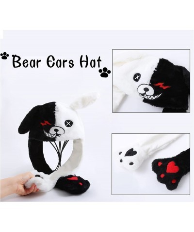 Black White Bear Hat Moving Ears Pressing Jumping Hat Cap Paws Will Make Ears Move Funny Novelty Gift Womens Girls $24.91 Kid...