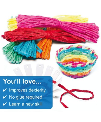 EF656 Basket Weaving Kits - Pack of 4 Introductory Sewing for Beginners Suitable for for Kids Arts and Crafts Projects and Ea...