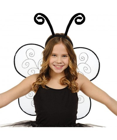 Fly Costume Accessories | Fly Wings and Fly Antenna Headband Set | Black Velvet Bug Butterfly Bee Ladybug Firefly Dragonfly C...