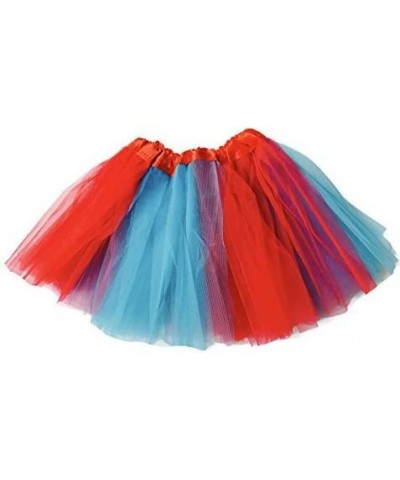 Colorful Kids Girls Ballerina Dress-Up Princess Costume Recital Tutu (One Size Red & Turquoise (Seuss)) $16.57 Kids' Costumes