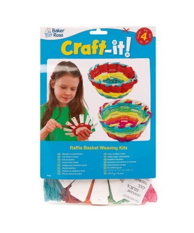 EF656 Basket Weaving Kits - Pack of 4 Introductory Sewing for Beginners Suitable for for Kids Arts and Crafts Projects and Ea...