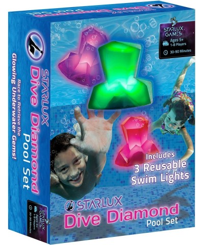 Dive Diamonds: Light Up Pool Toys & Dive Toys | Ages 5+ 1-6 Players | Glow in The Dark Pool Toys | Swimming Pool Toys | Pool ...