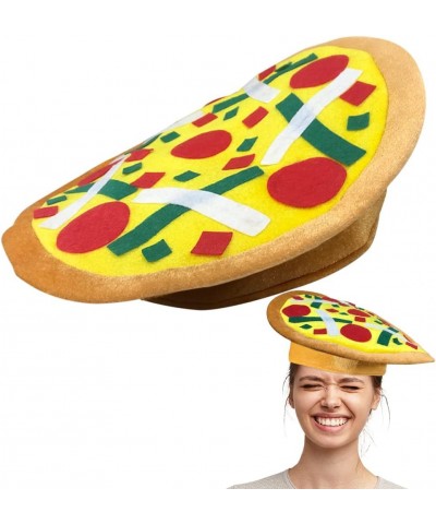 Funny Pizza Hat 1 PC Fun Halloween Costume Accessory Pizza Party Supplies Decorations One Size Fits Most Crazy Silly Hat with...