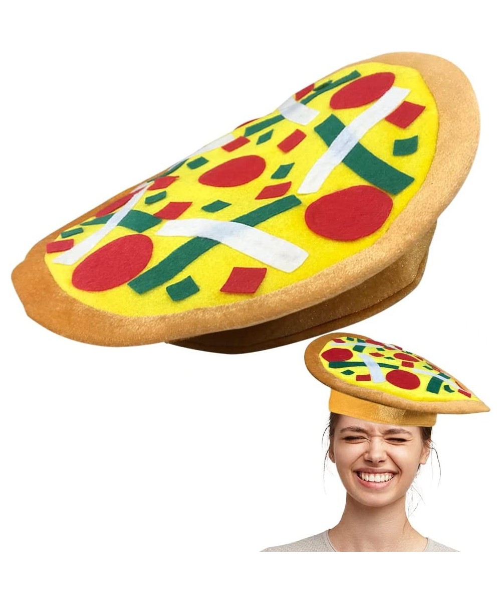 Funny Pizza Hat 1 PC Fun Halloween Costume Accessory Pizza Party Supplies Decorations One Size Fits Most Crazy Silly Hat with...