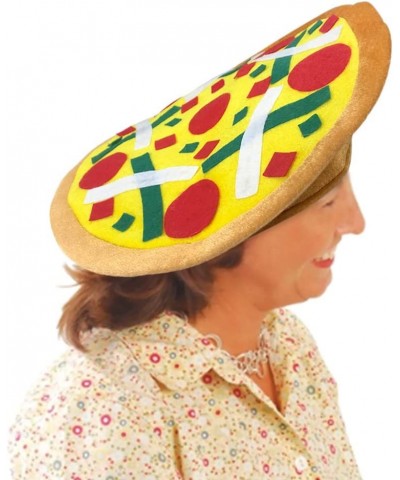 Funny Pizza Hat 1 PC Fun Halloween Costume Accessory Pizza Party Supplies Decorations One Size Fits Most Crazy Silly Hat with...