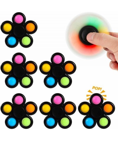 Effacera Fidget Spinners Toys 6 Pack Easter Egg Filler Party Favors for Kids Push Bubble Spinners Pop Bulk Fidget Packs Simpl...