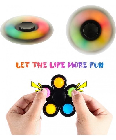 Effacera Fidget Spinners Toys 6 Pack Easter Egg Filler Party Favors for Kids Push Bubble Spinners Pop Bulk Fidget Packs Simpl...