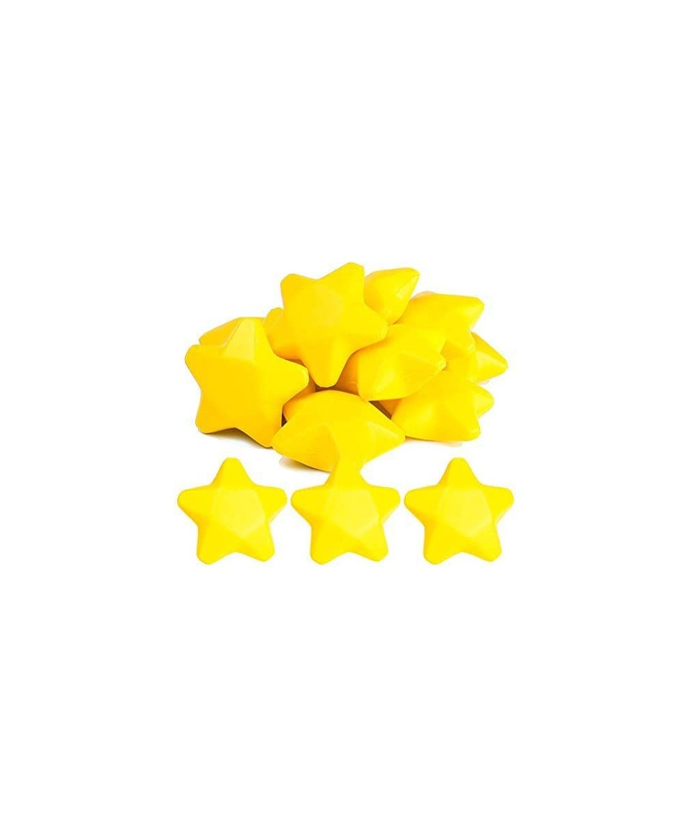 Stress Relief Balls 3 Inch 20Pcs Star Stress Ball Stress Squeeze Neon Yellow Stars Mini Foam Balls for School Carnival Reward...