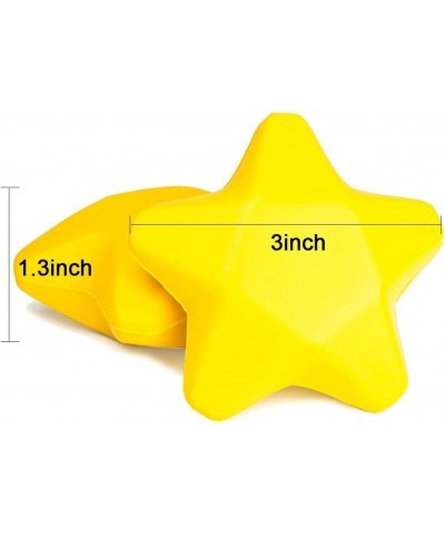 Stress Relief Balls 3 Inch 20Pcs Star Stress Ball Stress Squeeze Neon Yellow Stars Mini Foam Balls for School Carnival Reward...