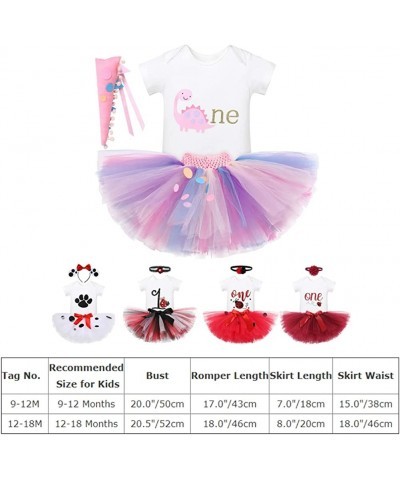 Baby Girl 1st Birthday Outfit Ladybug Dinosaur Paw Print Romper Tutu Skirt Headband Cake Smash Clothes Set Photo Shoot $39.65...