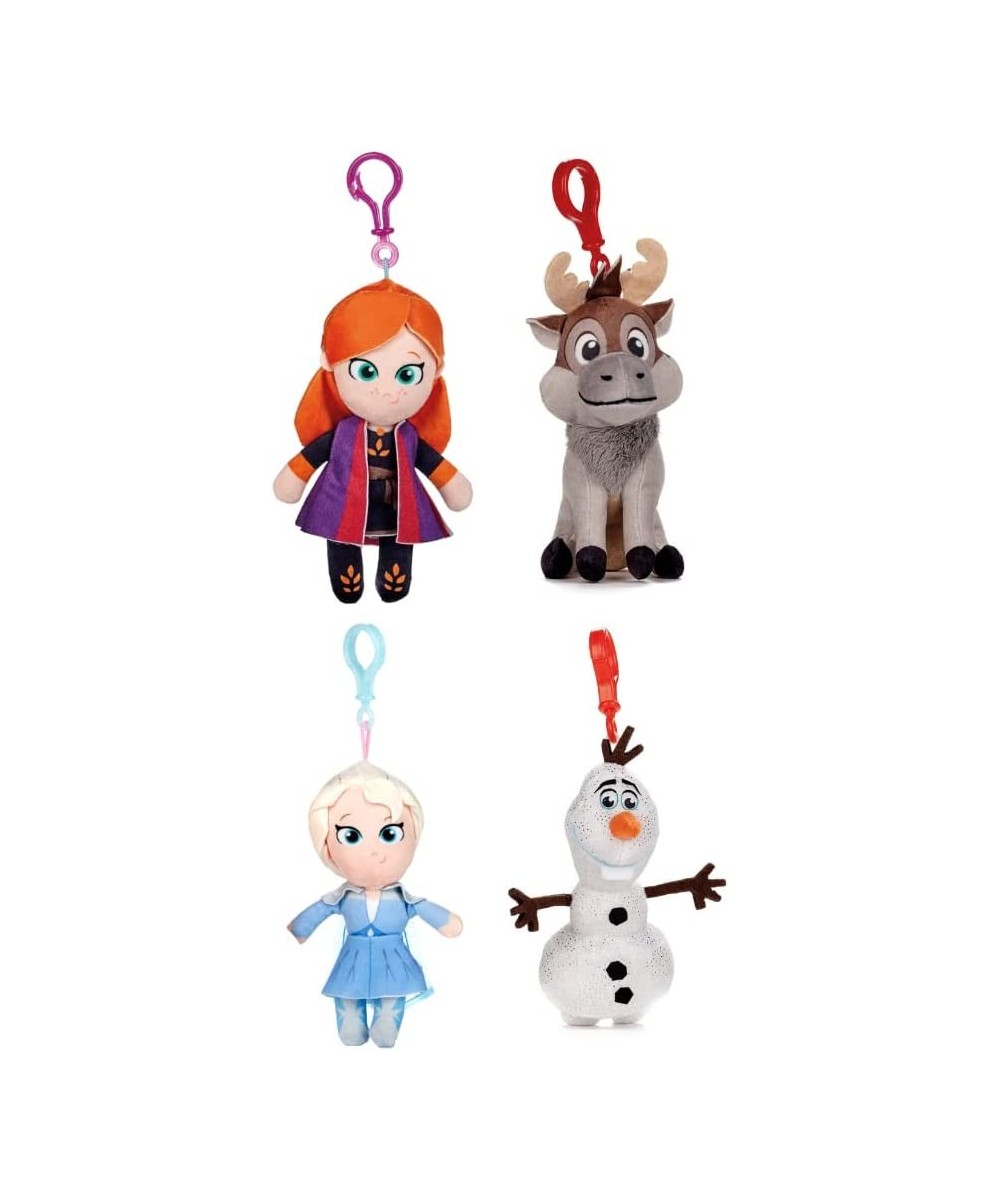 Frozen II Gift-Quality Soft Plush Toy Keyclip 5-Inch Pack of 4 - Sven Olaf Elsa and Anna $33.86 Plush Figure Toys