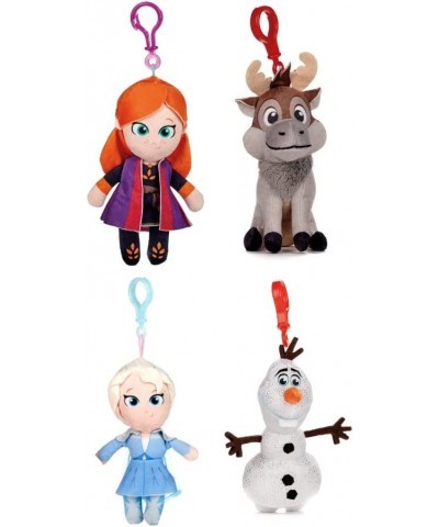 Frozen II Gift-Quality Soft Plush Toy Keyclip 5-Inch Pack of 4 - Sven Olaf Elsa and Anna $33.86 Plush Figure Toys