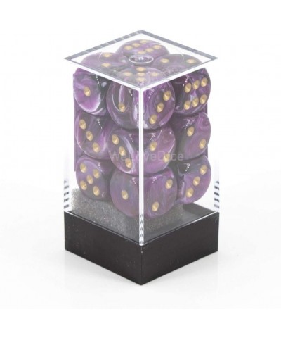 DND Dice Set-D&D Dice-16mm Vortex Purple and Gold Plastic Polyhedral Dice Set-Dungeons and Dragons Dice Includes 12 Dice – D6...