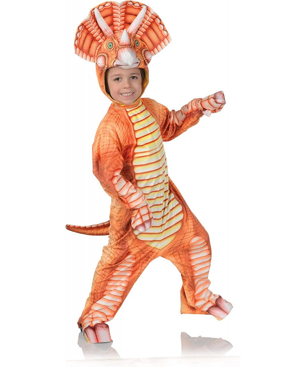 Prehistoric Dinosaur Orange Triceratops Toddler Costume $57.74 Kids' Costumes