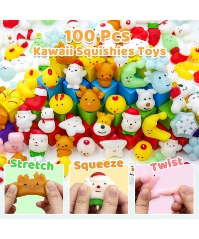 100 Pcs Squishies Kawaii Mochi Squishy Toys for Kids Party Favors Christmas Goodie Bag Stuffers Mini Sensory Stress Reliever ...