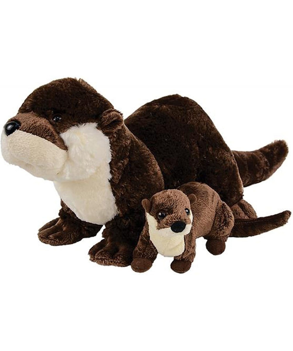 Birth of Life River Otter with Baby Plush Toy 12.5" Long Without Tail $46.88 Plush Figure Toys