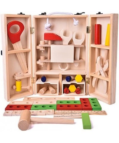 Tool Kit for Kids Wooden Tool Box with 42 pcs Wooden Tools Birthday Gift for 2 3 4 5 6 Year Old Toddlers Boys Girls $46.42 To...