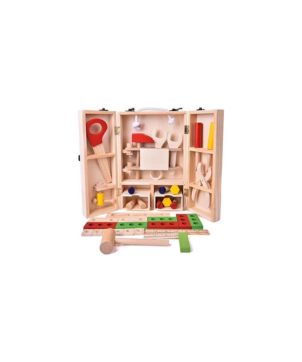 Tool Kit for Kids Wooden Tool Box with 42 pcs Wooden Tools Birthday Gift for 2 3 4 5 6 Year Old Toddlers Boys Girls $46.42 To...