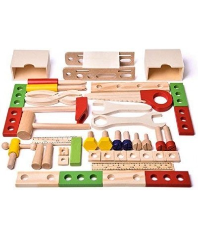 Tool Kit for Kids Wooden Tool Box with 42 pcs Wooden Tools Birthday Gift for 2 3 4 5 6 Year Old Toddlers Boys Girls $46.42 To...