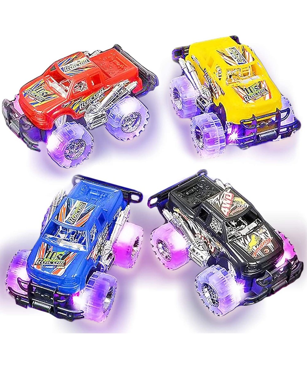 Light Up Monster Truck Set for Boys and Girls - Set Includes 2 6 Inch Monster Trucks with Beautiful Flashing LED Tires - Push...