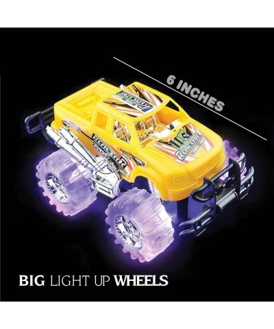 Light Up Monster Truck Set for Boys and Girls - Set Includes 2 6 Inch Monster Trucks with Beautiful Flashing LED Tires - Push...