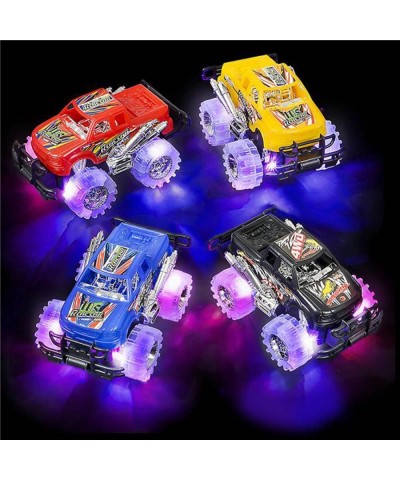 Light Up Monster Truck Set for Boys and Girls - Set Includes 2 6 Inch Monster Trucks with Beautiful Flashing LED Tires - Push...