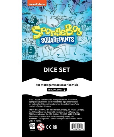 Spongebob Squarepants Dice Set | Collectible d6 Dice Featuring Characters & References - Spongebob Patrick Star Squidward Ten...