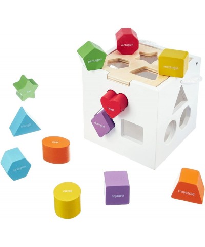 Smart Shapes Bilingual Sorting Cube - Activity Cube Toys for Toddler Learning in English and Spanish - Colorful Blocks in Woo...