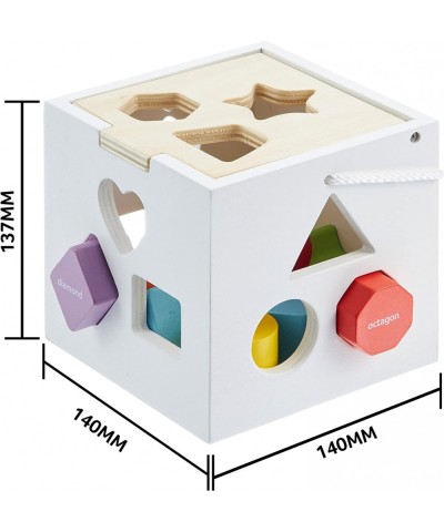 Smart Shapes Bilingual Sorting Cube - Activity Cube Toys for Toddler Learning in English and Spanish - Colorful Blocks in Woo...