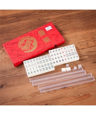 Portable Mini Chinese Mahjong Game Travel Set 144 + 2 Spares Ivory-Color Tiles $45.71 Domino & Tile Games