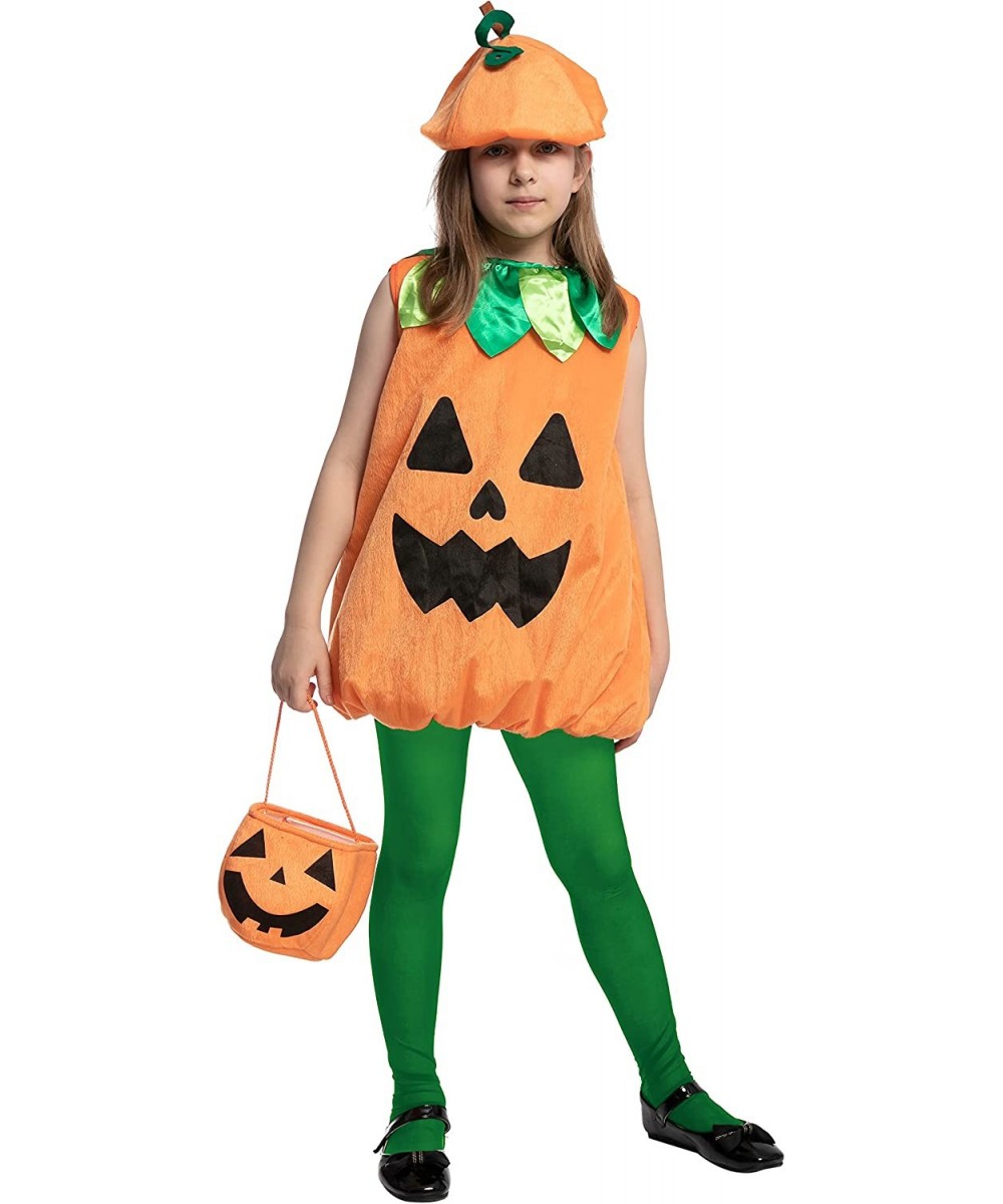 Halloween Child Girl Pumpkin Dress Costume Set Cute Pumpkin Kids costume for Trick-or-Treating $28.61 Kids' Costumes