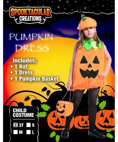 Halloween Child Girl Pumpkin Dress Costume Set Cute Pumpkin Kids costume for Trick-or-Treating $28.61 Kids' Costumes