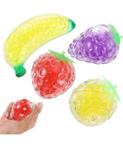 4Pcs Fruit Stress Ball Bead Filled Balls Fidget Toy Squishy Fruit Sensory Stress Balls Cute Stress Toy Fidget Finger Toy Anxi...