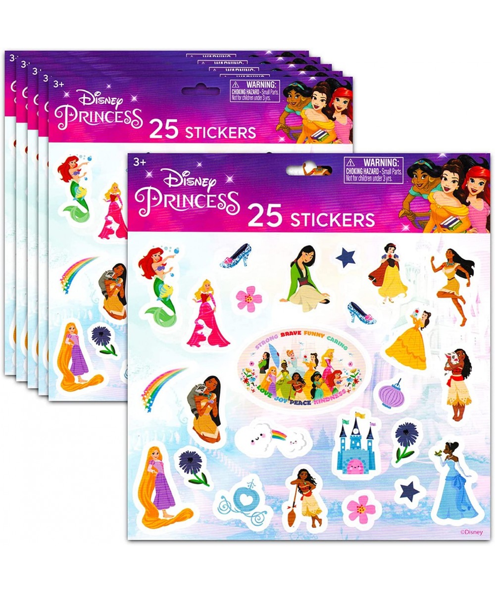 Disney Princess Party Favors for Girls Kids - 6 Pack Princess Sticker Sheets for Princess Party Supplies Party Decorations Di...