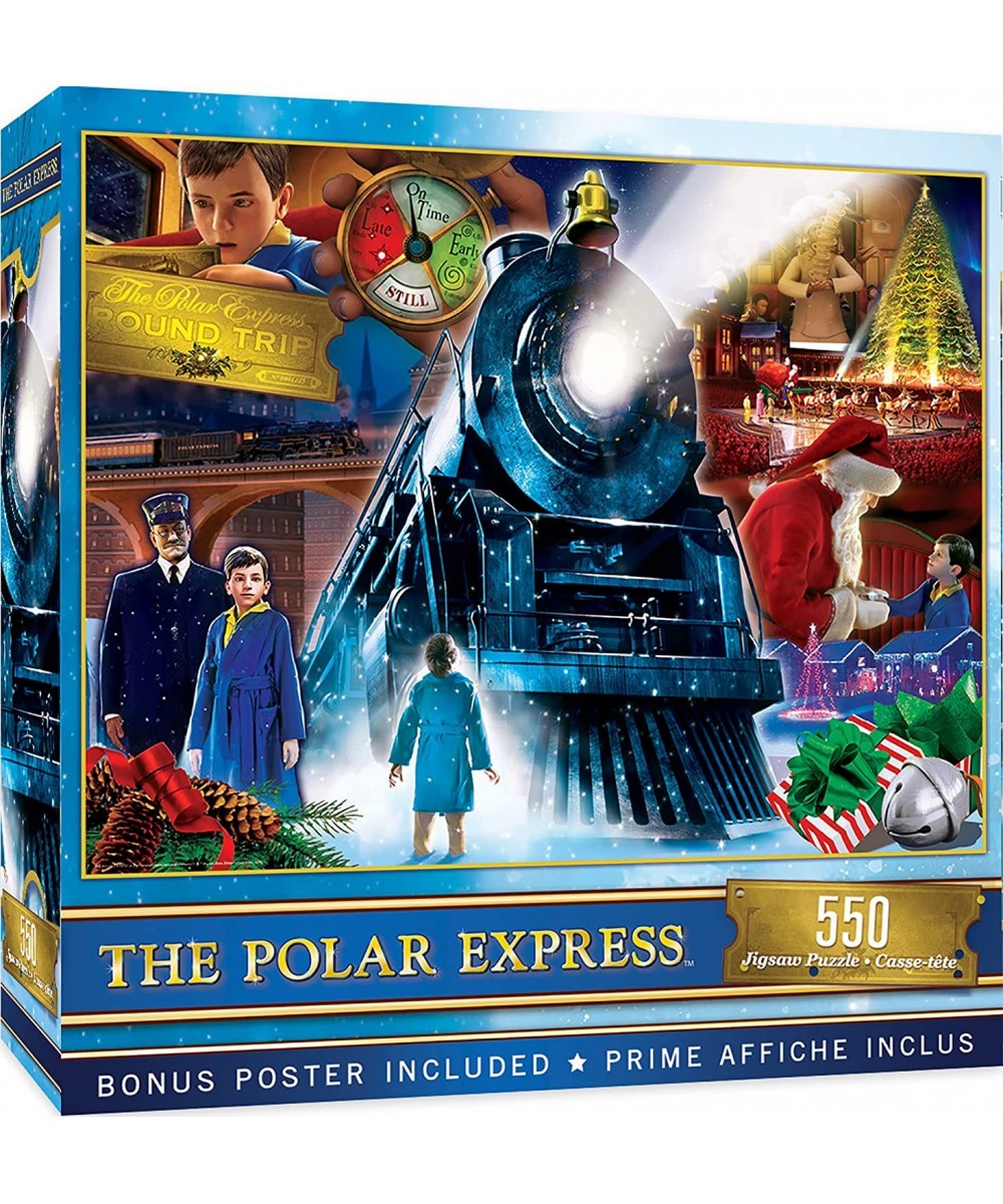 550 Piece Glitter Christmas Jigsaw Puzzle - Polar Express Ride 550-18" x24 $24.85 Jigsaw Puzzles