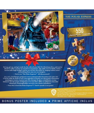 550 Piece Glitter Christmas Jigsaw Puzzle - Polar Express Ride 550-18" x24 $24.85 Jigsaw Puzzles