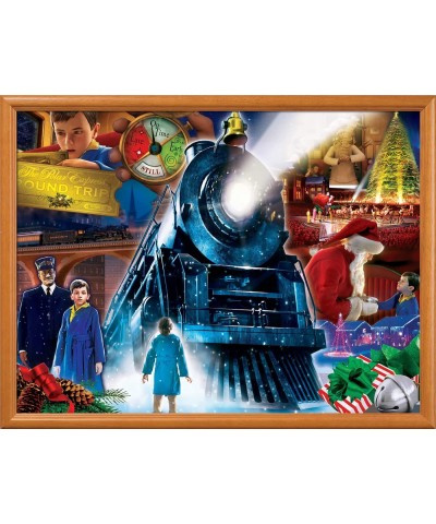 550 Piece Glitter Christmas Jigsaw Puzzle - Polar Express Ride 550-18" x24 $24.85 Jigsaw Puzzles