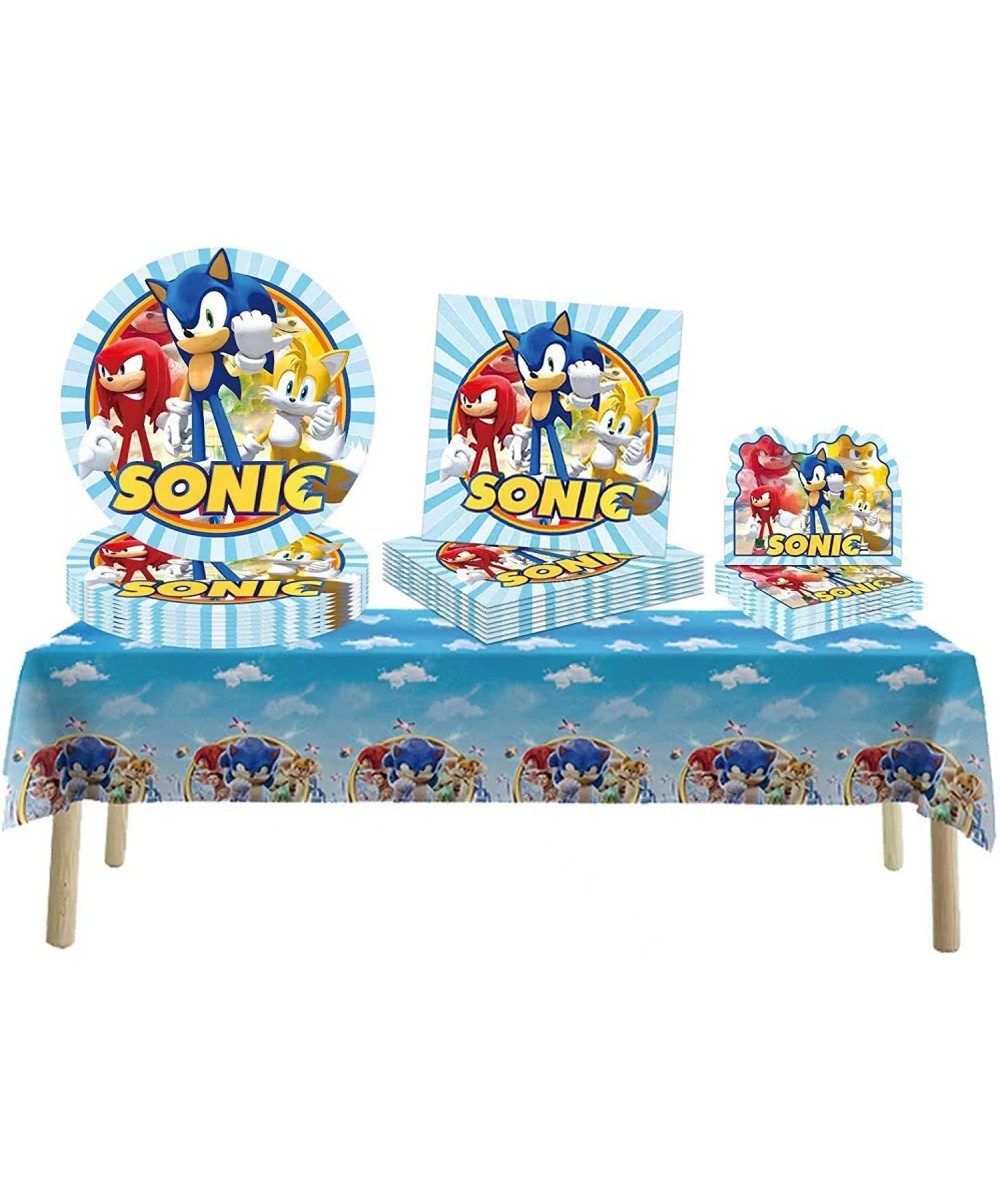 Hedgehog Birthday Party Supplies Set 61 Pieces 20 Tissues + 20 Plates + 20 Invitation Cards + 1 Tablecloth $22.79 Kids' Party...